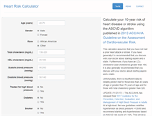 Tablet Screenshot of cvriskcalculator.com